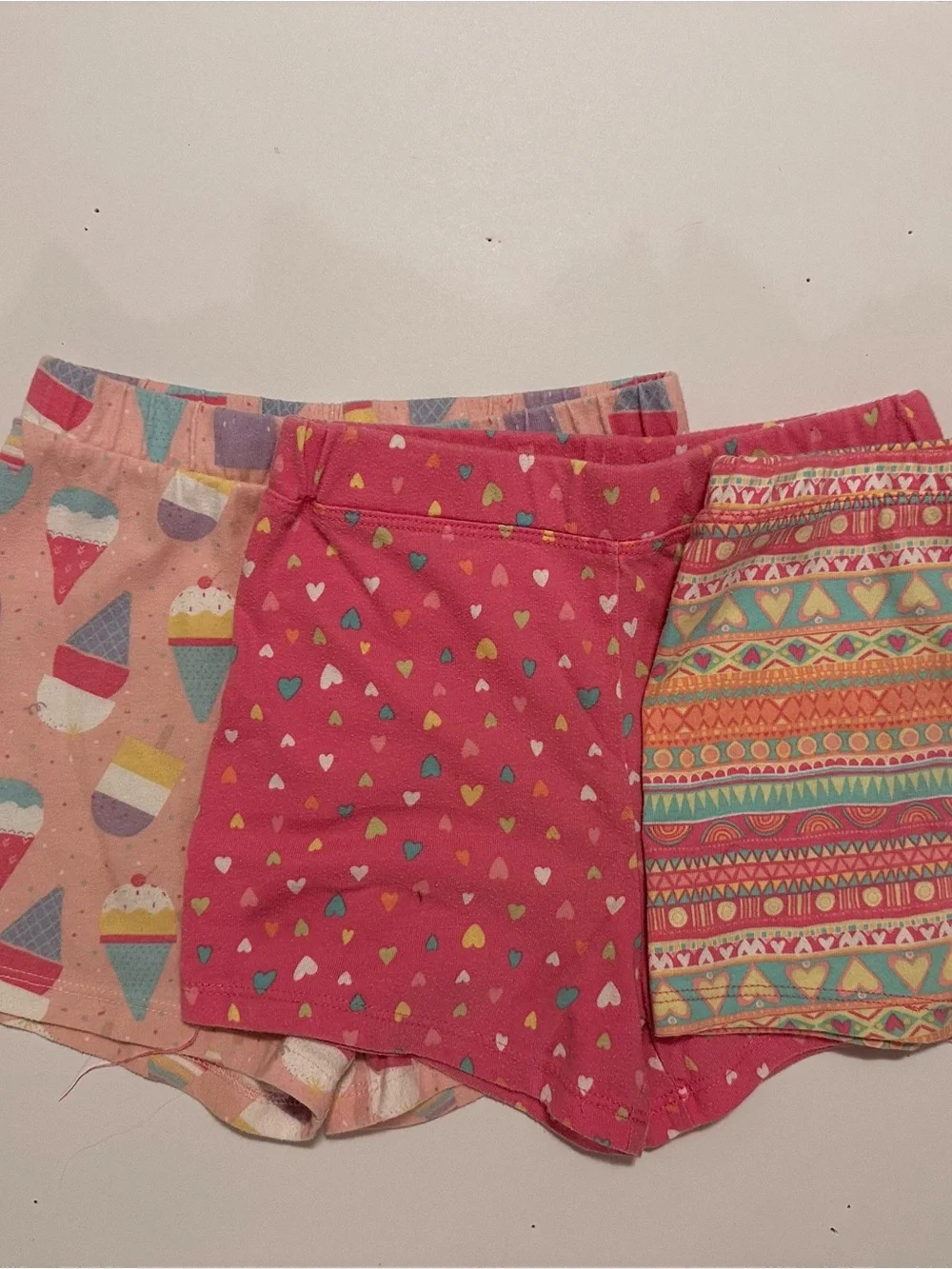 The Children's Place Girls' 3-Pack Shorts - Pink, Coral, Pastel